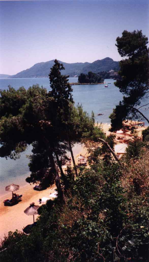 view of beach from hotel