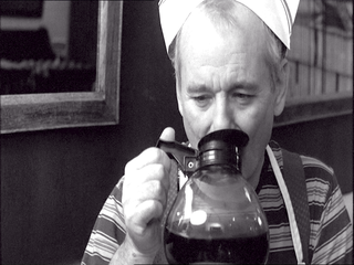 Bill Murray drinking coffee